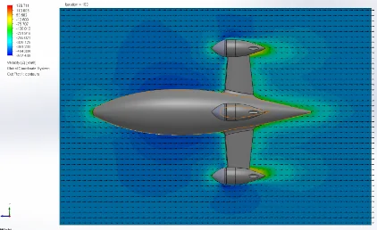 Flow simulation with motor caps