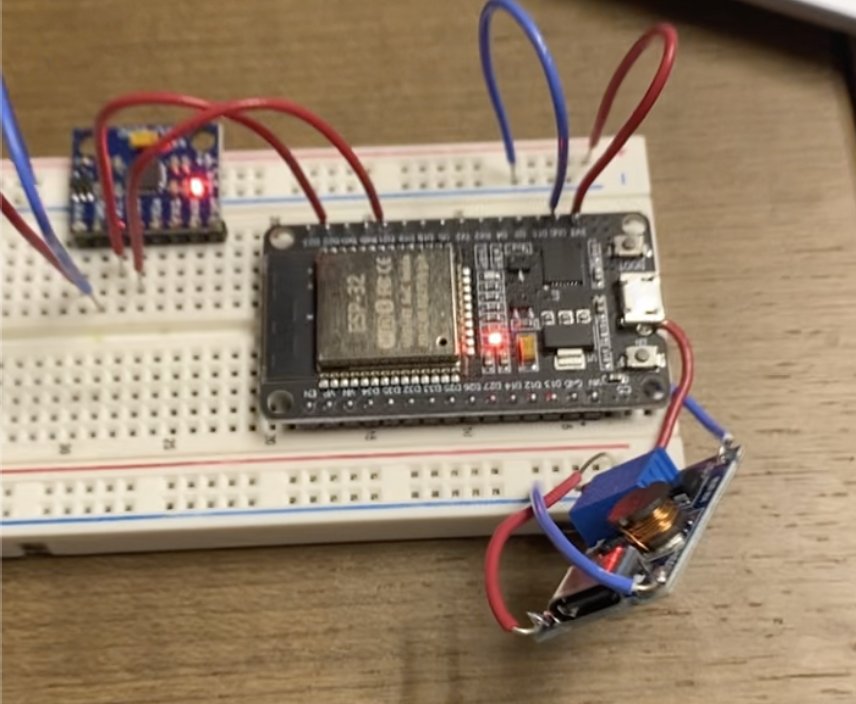 ESP32 flight controller and IMU on breadboard