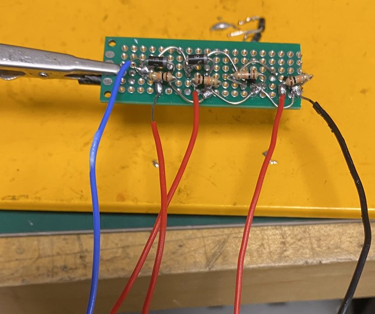 Hand-soldered motor driver circuit board