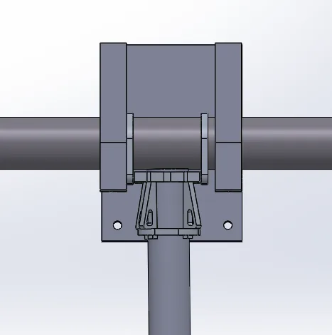 Aluminum landing gear assembled onto the drone arm