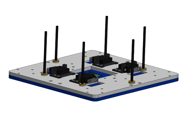 CAD model of the dropper mechanism