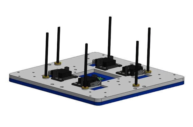 CAD model of the dropper mechanism